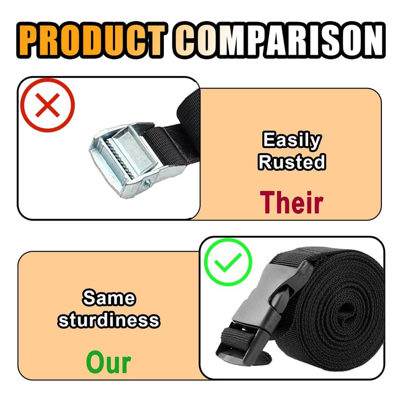 GLSOWEE 39 Inch Car Battery Tie Down Strap  Auto Battery Adjustable Buckle Strap  Trailer Battery Hold Down Strap with Quick Release Buckle  Battery Box Strap for Cars  SUVs  Boats (2 PCS) - Image 3